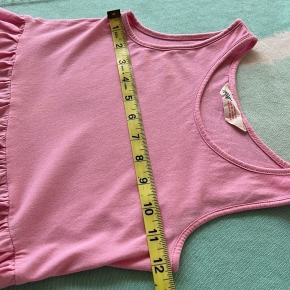 H&M Girls Pink Sleeveless Sundress Dog Cat Bird Floral Graphic 8/10Y - Picture 9 of 11